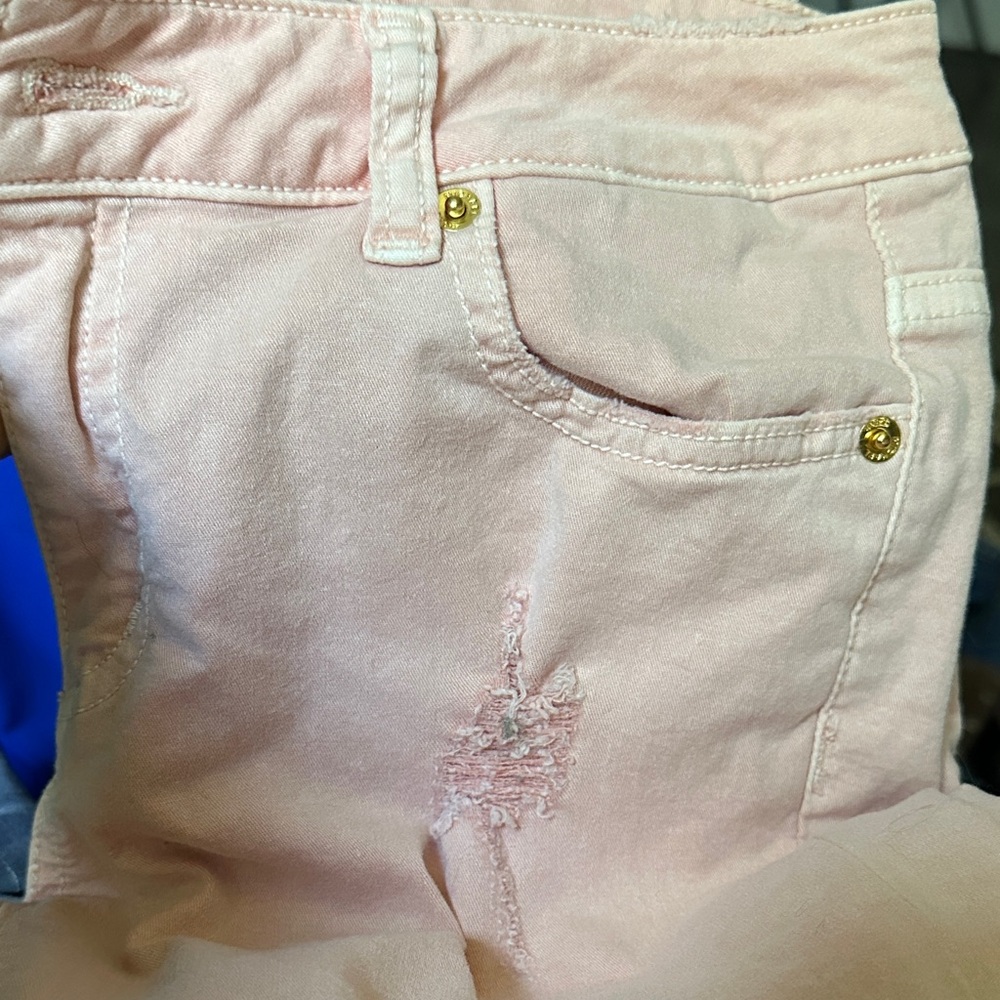 Pink Michael Kors Distressed Jeans